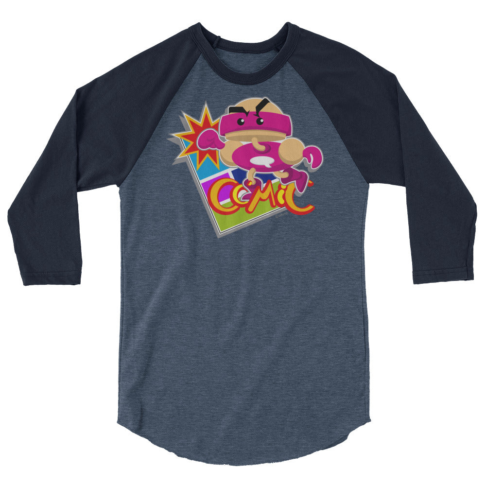 Camiseta con manga raglán tres cuartos