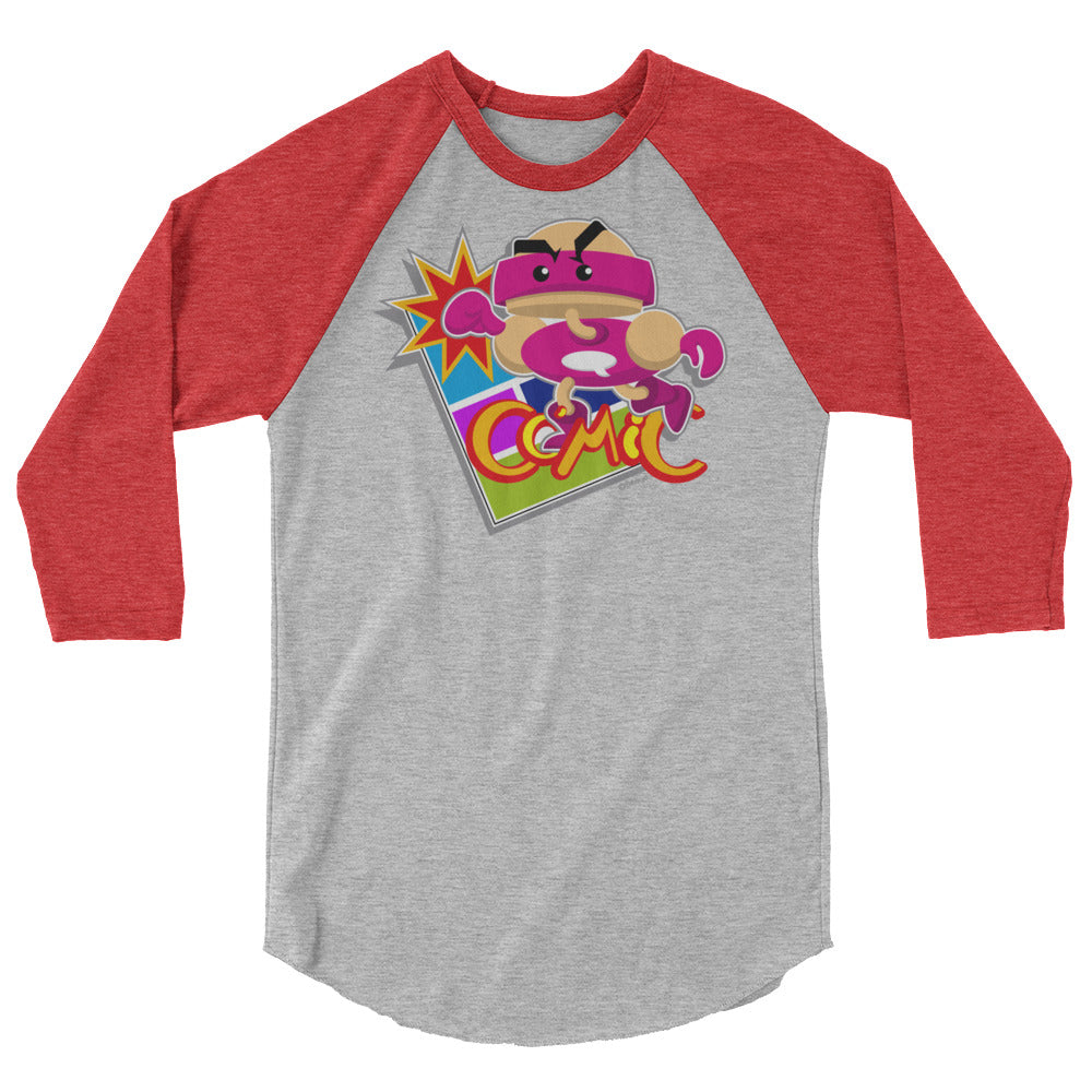 Camiseta con manga raglán tres cuartos