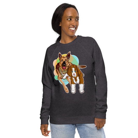 Sudadera orgánica raglán unisex